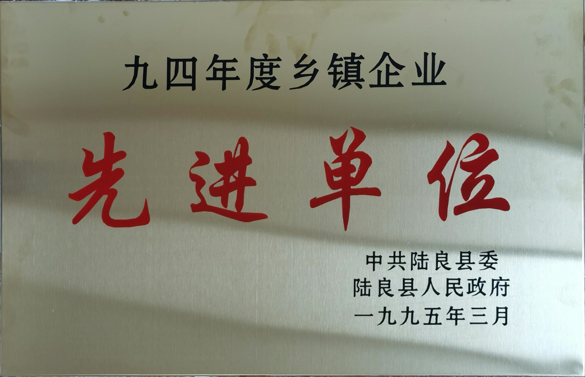 94年度鄉鎮企業(yè)先進(jìn)單位